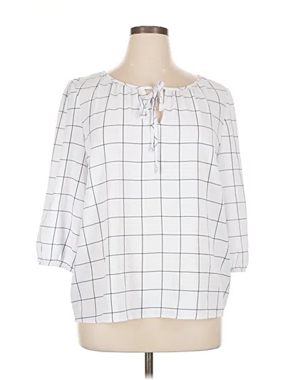 Pre-owned Willi Smith 3/4 Sleeve Blouse In White