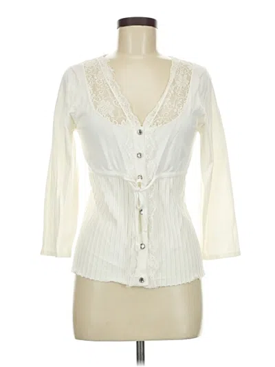 Pre-owned Willi Smith 3/4 Sleeve Blouse In White