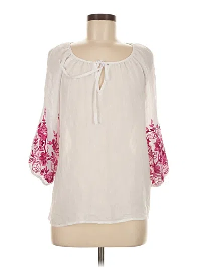 Pre-owned Willi Smith 3/4 Sleeve Blouse In White