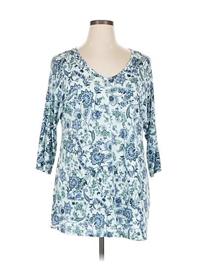 Pre-owned Willi Smith 3/4 Sleeve T-shirt In Blue