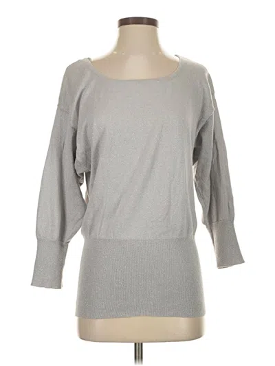 Pre-owned Willi Smith 3/4 Sleeve Top Gray Boatneck Tops