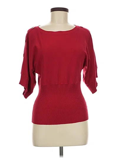 Pre-owned Willi Smith 3/4 Sleeve Top Red Boatneck Tops