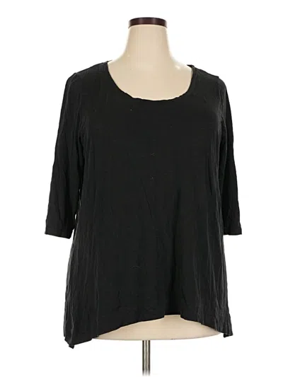 Pre-owned Willi Smith 3/4 Sleeve T-shirt In Black