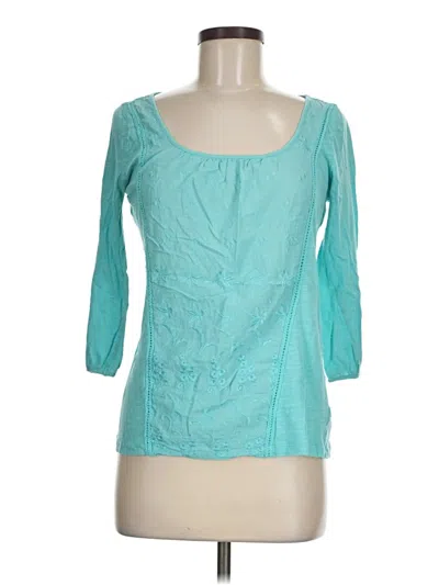 Pre-owned Willi Smith 3/4 Sleeve T-shirt In Blue