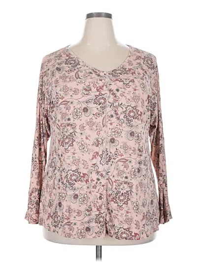 Pre-owned Willi Smith 3/4 Sleeve T-shirt In Pink