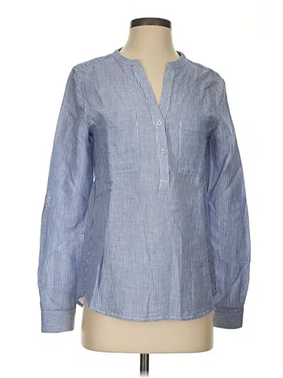 Pre-owned Willi Smith Long Sleeve Blouse In Blue
