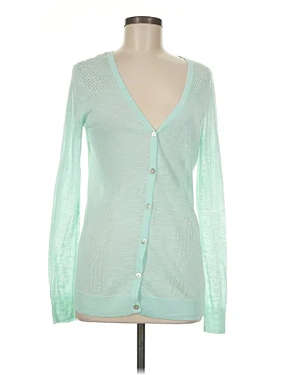 Pre-owned Willi Smith Long Sleeve Top Green Sweetheart Neckline Tops
