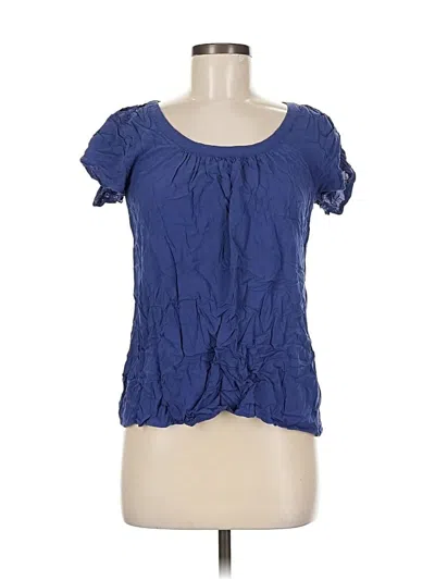 Pre-owned Willi Smith Short Sleeve Blouse In Blue
