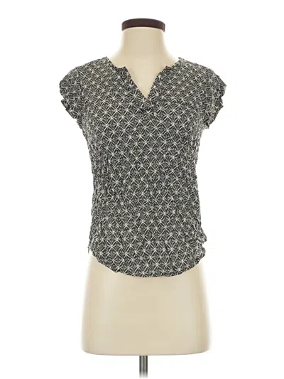 Pre-owned Willi Smith Short Sleeve Blouse In Gray