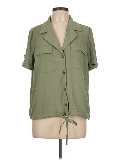 Pre-owned Willi Smith Short Sleeve Blouse In Green