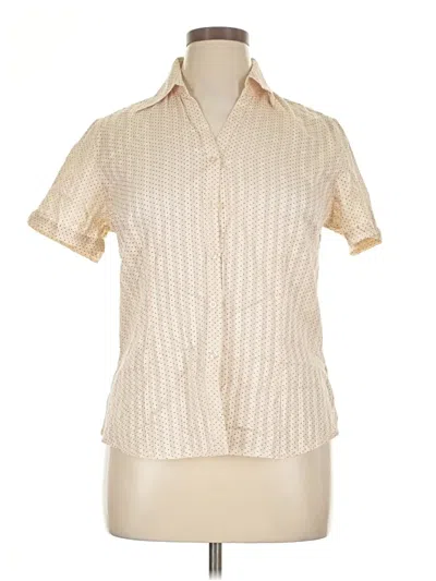 Pre-owned Willi Smith Short Sleeve Blouse In Ivory