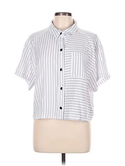 Pre-owned Willi Smith Short Sleeve Blouse In White