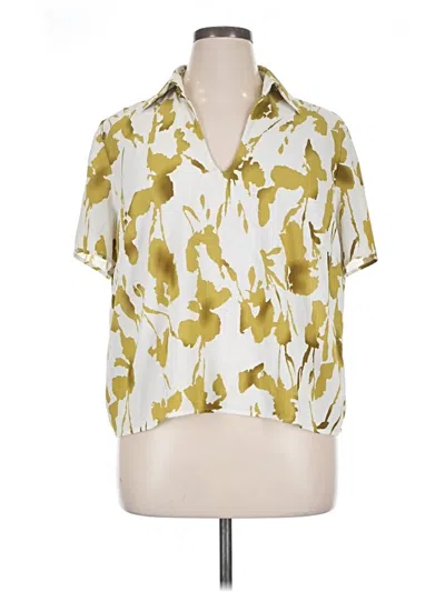 Pre-owned Willi Smith Short Sleeve Blouse In Yellow