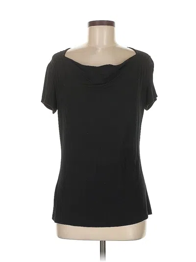 Pre-owned Willi Smith Short Sleeve Top Black Cowl Neck Tops
