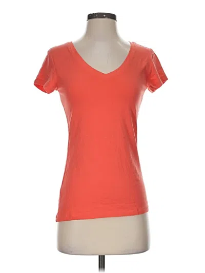 Pre-owned Willi Smith Short Sleeve Top Orange Scoop Neck Tops