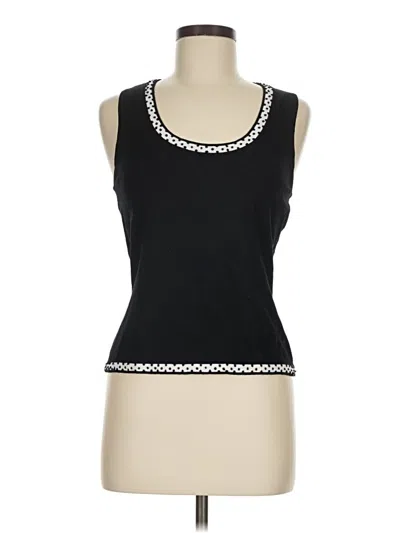 Pre-owned Willi Smith Sleeveless Top Black Scoop Neck Tops