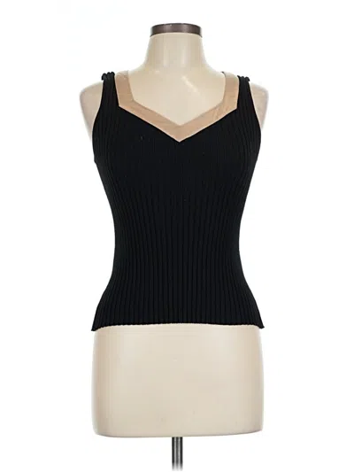 Pre-owned Willi Smith Tank Top Black Halter Neckline Tops