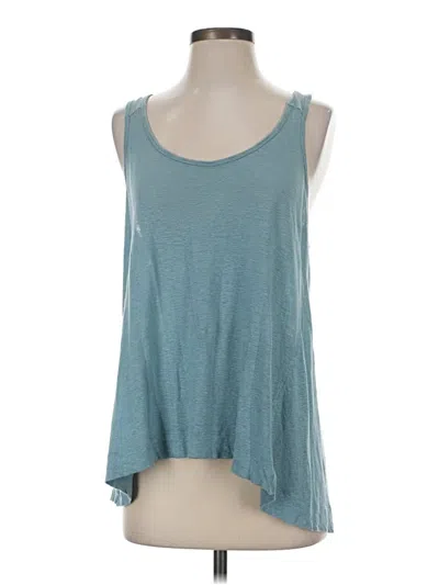 Pre-owned Willi Smith Tank Top Teal Halter Neckline Tops