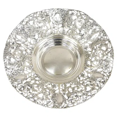 Pre-owned William Adams And Company Vintage William Adams Wa Spain Silver Plated Figural Repousse Large Fruit Bowl