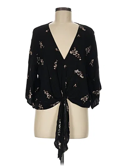 Pre-owned William B 3/4 Sleeve Blouse In Black