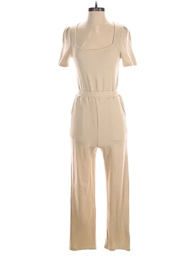 Pre-owned William B Jumpsuit In Tan