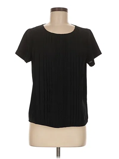 Pre-owned William B Short Sleeve Top Black Crew Neck Tops