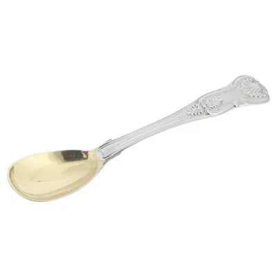 Pre-owned William Chawner Ii Antique English Sterling Silver Kings Mustard Spoon By  In Yellow