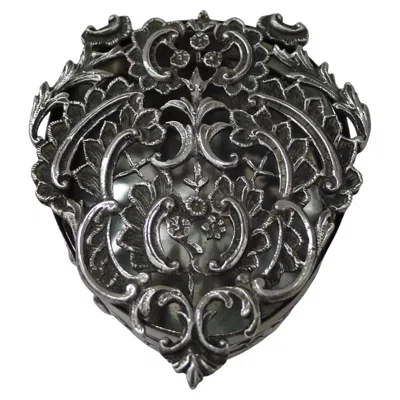 Pre-owned William Comyns Antique English Sterling Silver Pot Pourri Box By  In Black
