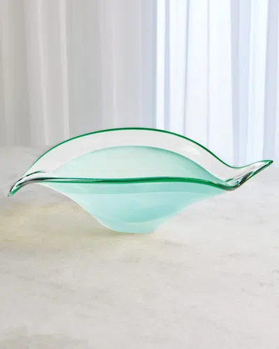 William D Scott Bent Leaf Bowl - Large In Celadon