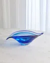 William D Scott Bent Leaf Bowl - Small In Blue