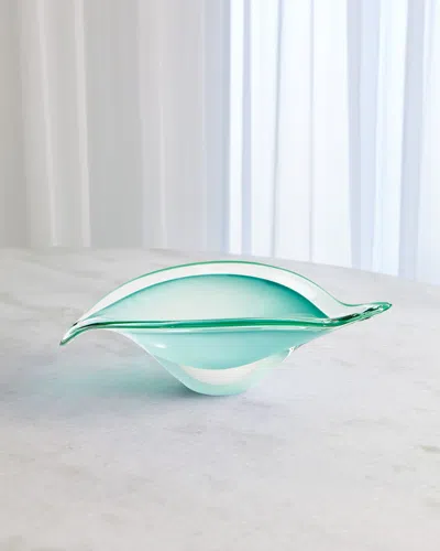 William D Scott Bent Leaf Bowl - Small In Celadon