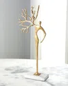 William D Scott Branch Man Sculpture In Gold Leaf
