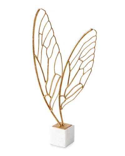 William D Scott Butterfly Wings Sculpture In Gold Leaf