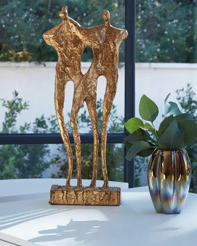 William D Scott Couple Sculpture In Gold Leaf