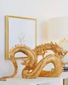William D Scott Dragon Sculpture In Gold Leaf