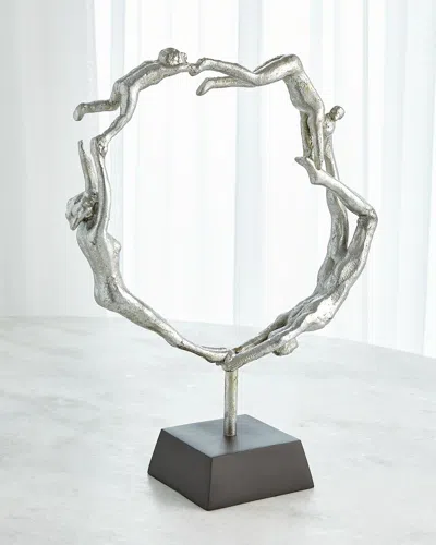 William D Scott Family Sculpture In Silver Leaf