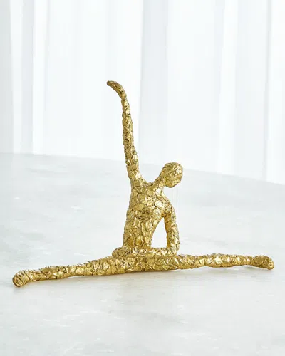 William D Scott Figural Male Dancer Splits In Gold
