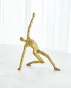 William D Scott Figural Male Dancer Yoga In Gold