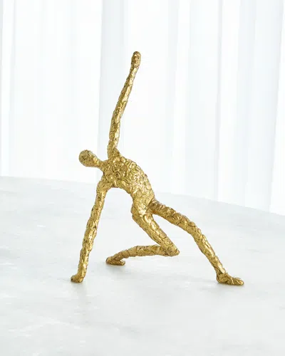 William D Scott Figural Male Dancer Yoga In Gold