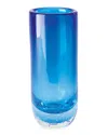 William D. Scott For Global Views Bubble Cylinder Vase - Large In Blue