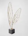 William D. Scott For Global Views Butterfly Wings Sculpture In Gold
