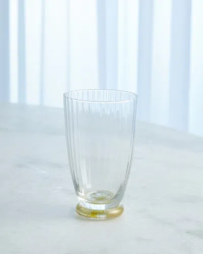 William D. Scott For Global Views Footed Water Glass In Gold