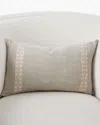 William D. Scott For Global Views Icon Lumbar Pillow, 19" X 12" In Gray