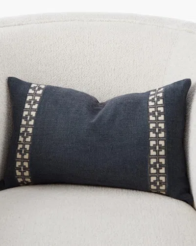 William D. Scott For Global Views Icon Lumbar Pillow, 19" X 12" In Gray