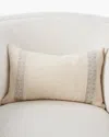 William D. Scott For Global Views Icon Lumbar Pillow, 19" X 12" In Neutral