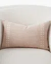 William D. Scott For Global Views Icon Lumbar Pillow, 19" X 12" In Pink