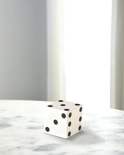 William D. Scott For Global Views Pair Of Decorative Dice - Large In White