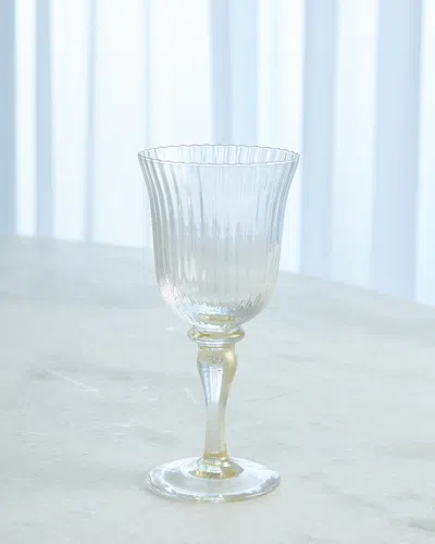 William D. Scott For Global Views Short Wine Glass In Gold