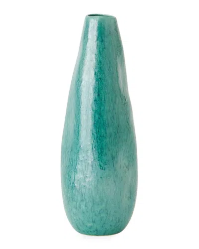 William D. Scott For Global Views Squeezed Vase - Medium In Blue