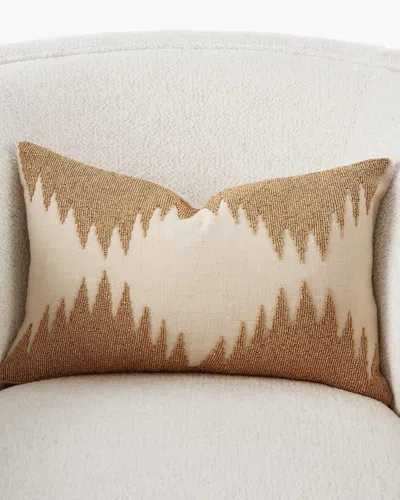 William D. Scott For Global Views Tristan Pillow, 19" X 12" In Brown